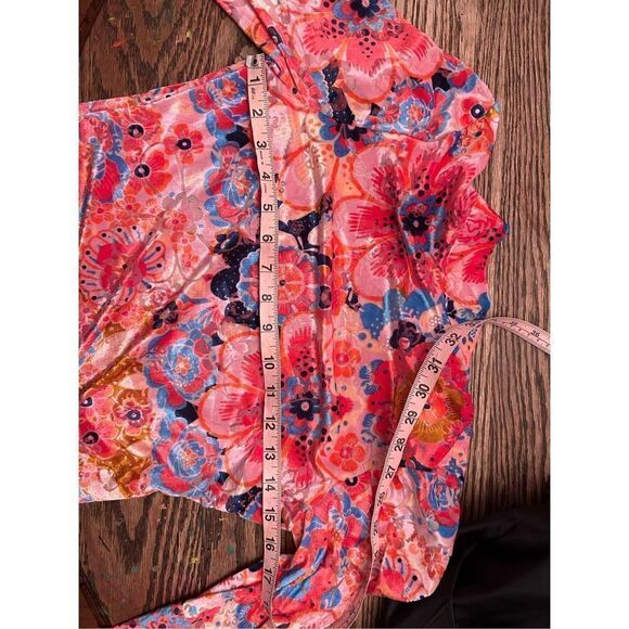 Free People Della Burnout Velvet Mini Dress Pink  size small - Picture 5 of 8